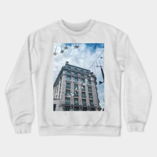 Star garlands above London street Crewneck Sweatshirt